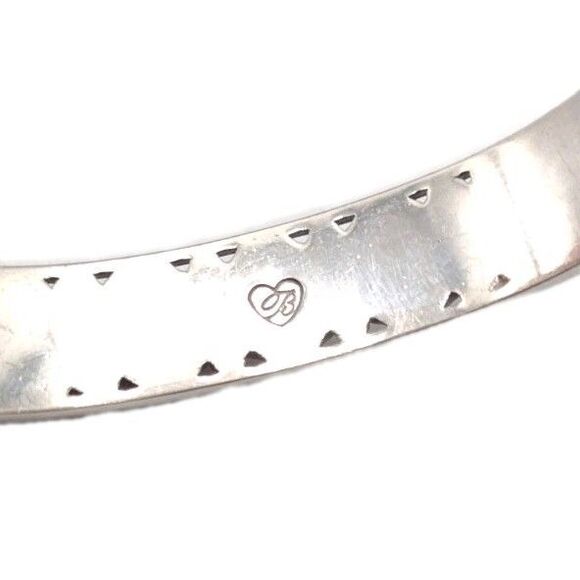 Brighton Silvertone Rhinestone Hinged Cuff Bangle Bracelet 6.75" Southwestern - Picture 9 of 14